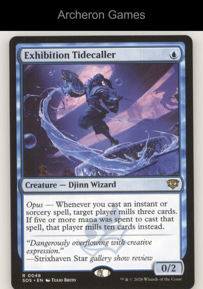 Exhibition Tidecaller SOS 48 R MTG Card Secrets of Strixhaven