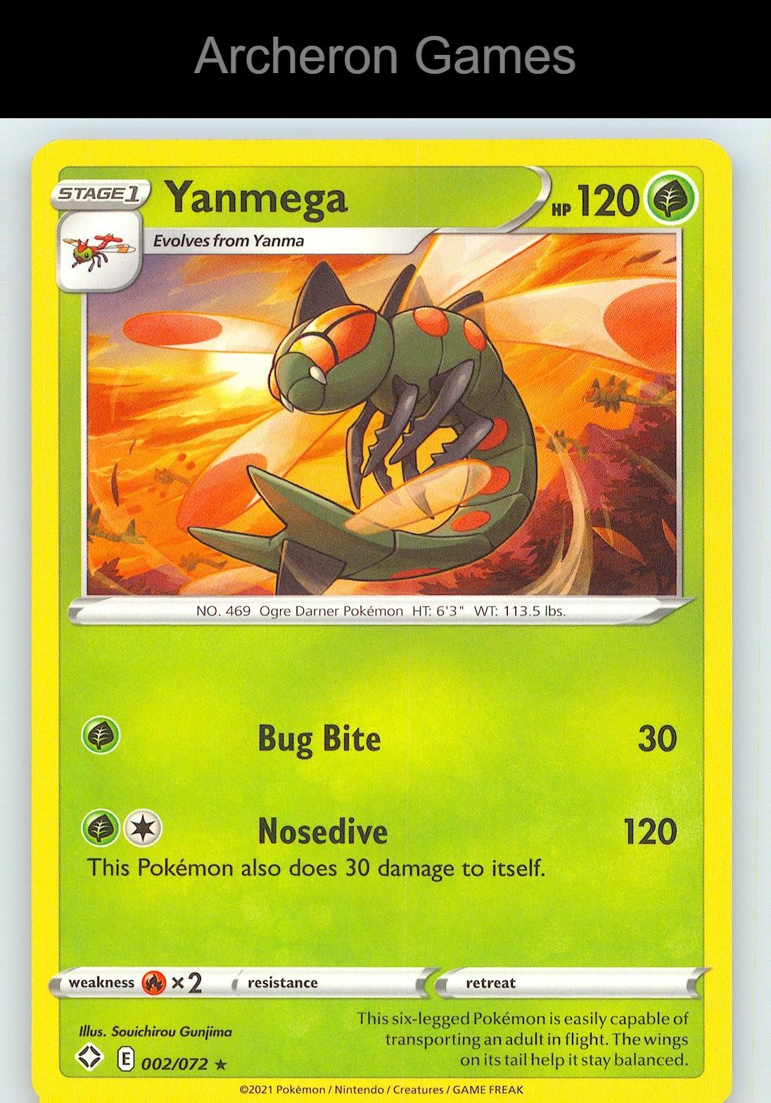 Pokemon Card Yanmega SHF 002/072 R Shining Fates
