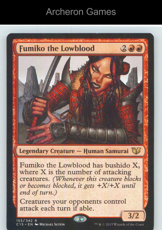 Fumiko the Lowblood C15 155 R MTG Card NM/EX+
