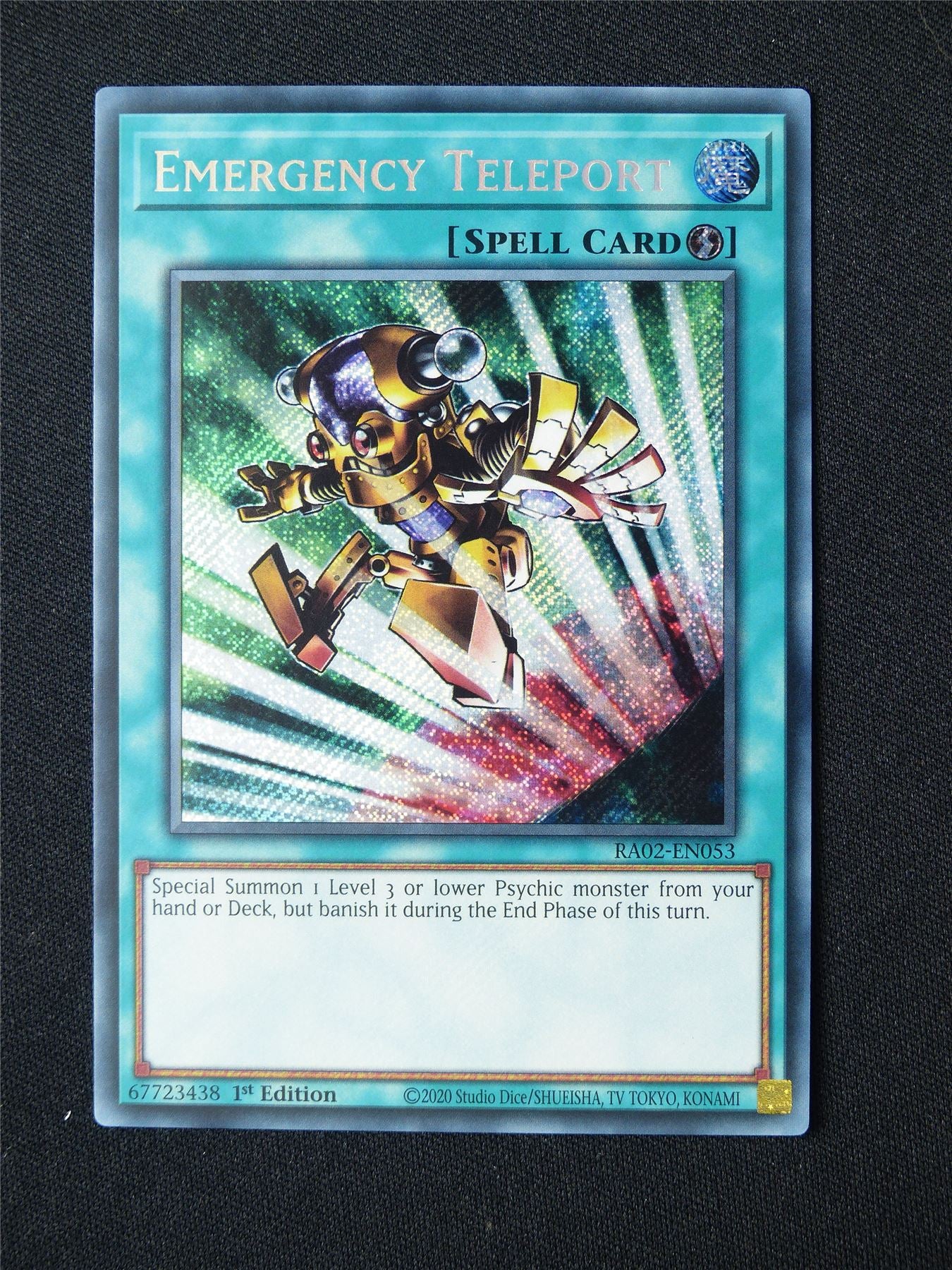 Emergency Teleport RA02 Secret Rare - 1st ed Yugioh Card #3R9