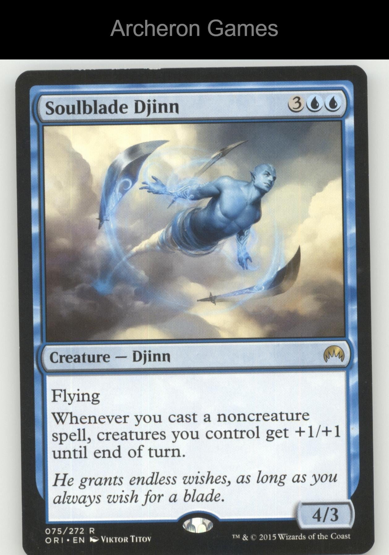 Soulblade Djinn 75 R MTG Card Magic Origins