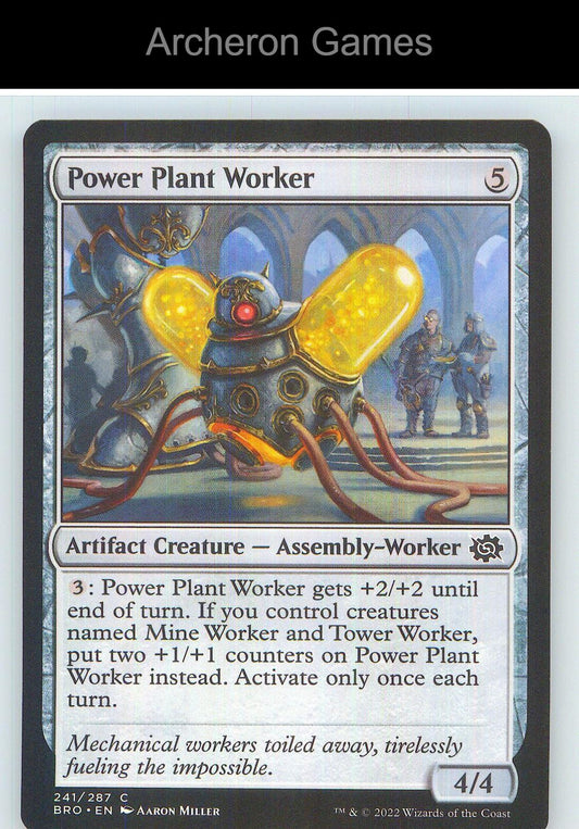 Power Plant Worker BRO 241 C MTG Card NM/EX+