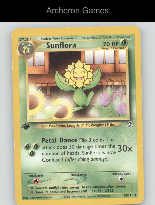 Pokemon Card Sunflora N1 50/111 UC Neo Genesis 1st Edition