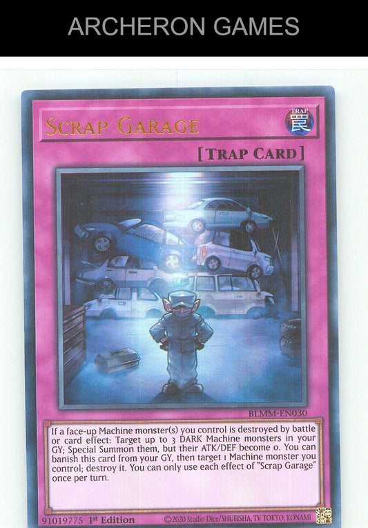Scrap Garage Ultra Rare YUGIOH Card 1st Edition