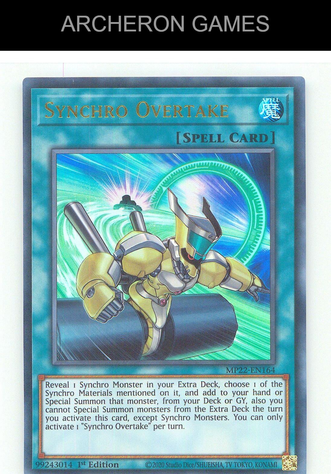 Synchro Overtake Ultra Rare YUGIOH Card 1st Edition