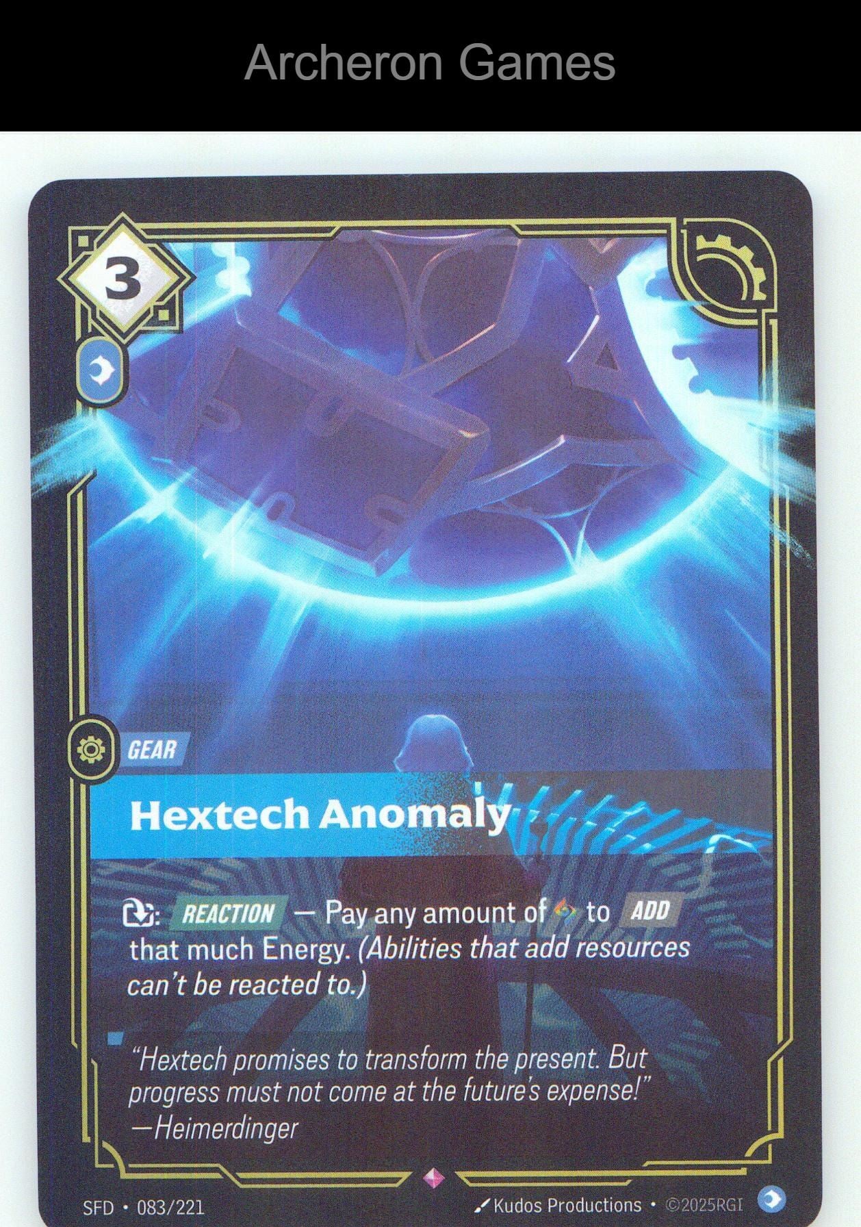 Hextech Anomaly SFD 083/221 R Spiritforged Riftbound Card Foil