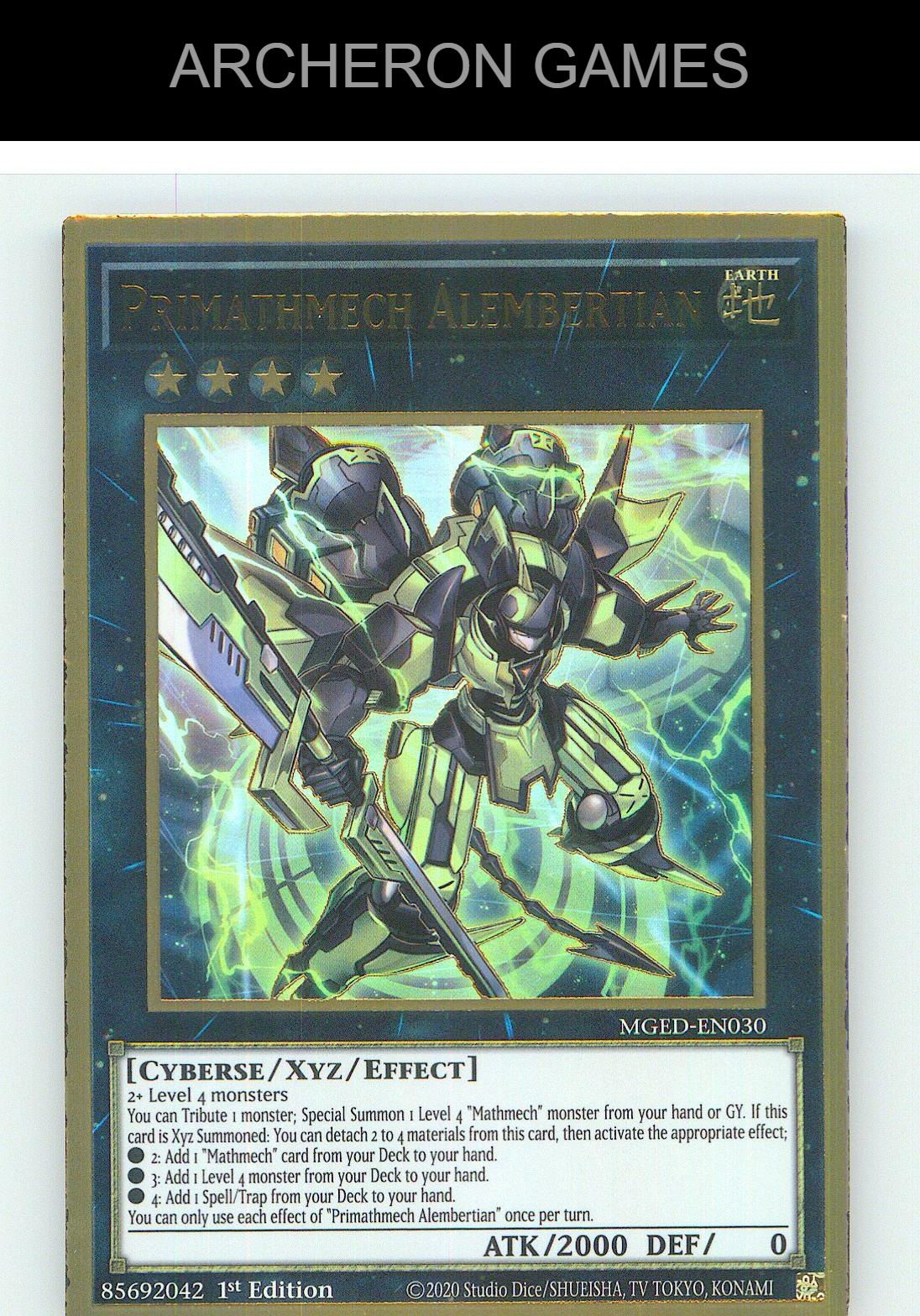 Primathmech Alembertian Premium Gold Rare YUGIOH Card 1st Edition