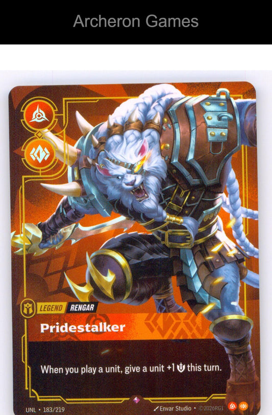 Rengar - Pridestalker UNL 183/219 R Unleashed Riftbound Card