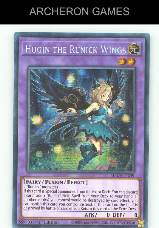 Hugin the Runick Wings SEC YUGIOH Card
