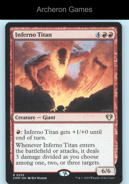 Inferno Titan 235 R MTG Card Commander Masters