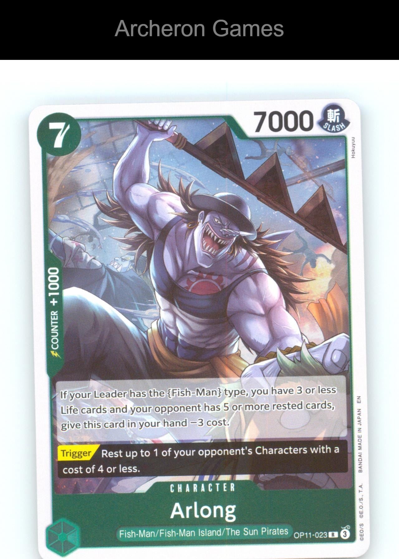 Arlong OP11-023 R One Piece Card NM/EX+ Foil
