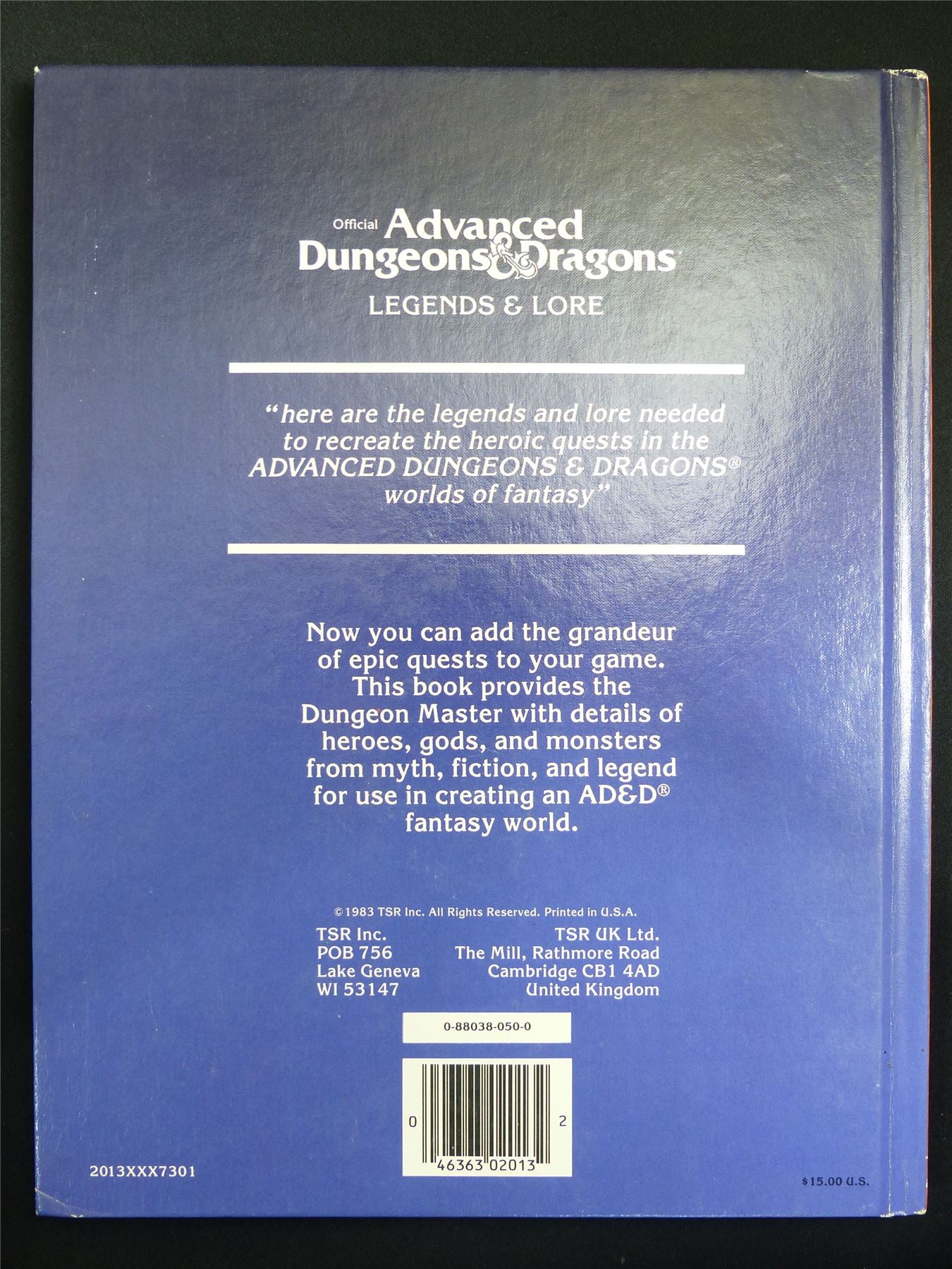 Official Advanced D&D: Legends & Lore - Roleplay Hardback #1GL