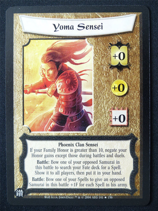 Yoma Sensei - WoE - Legend of the Five Rings L5R Card #VE
