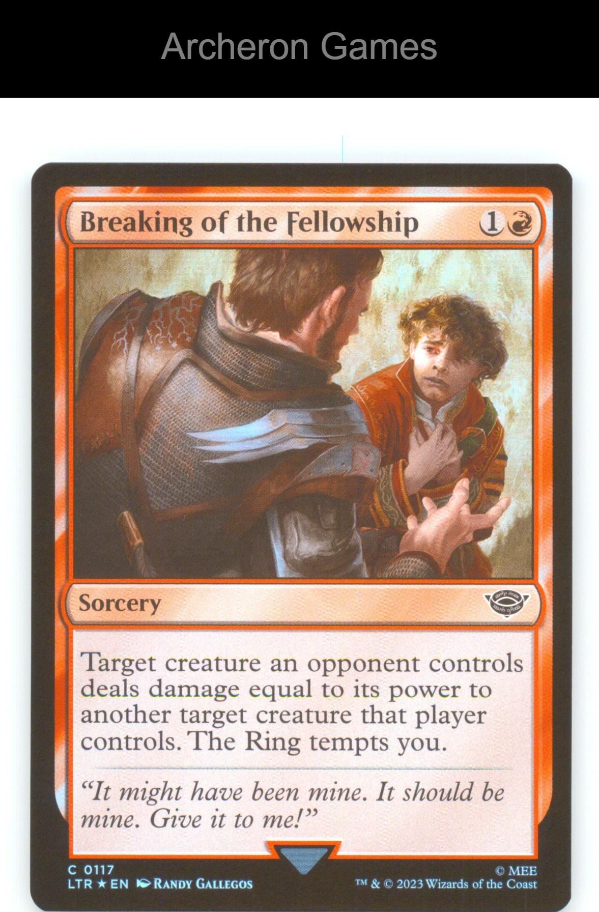 Breaking of the Fellowship LTR 117 C MTG Card NM/EX+ Foil