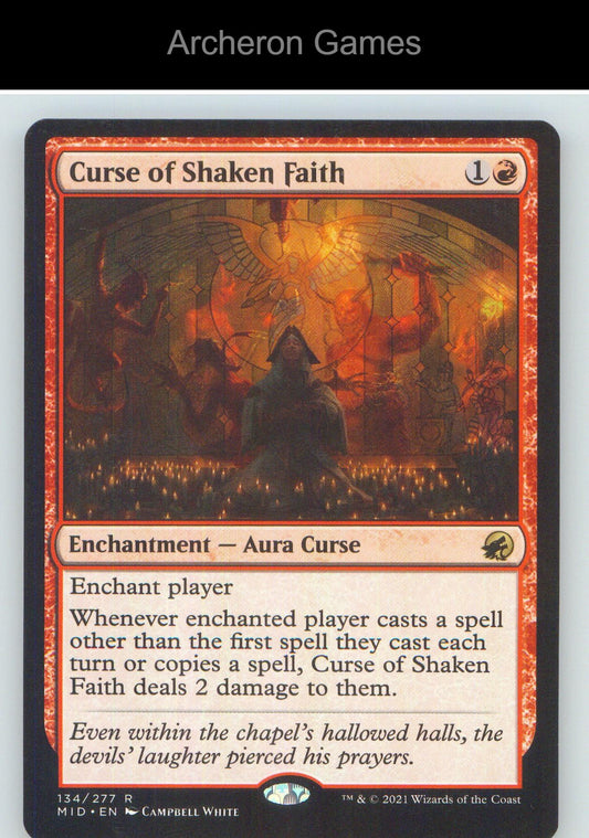 Curse of Shaken Faith MID 134 R MTG Card NM/EX+