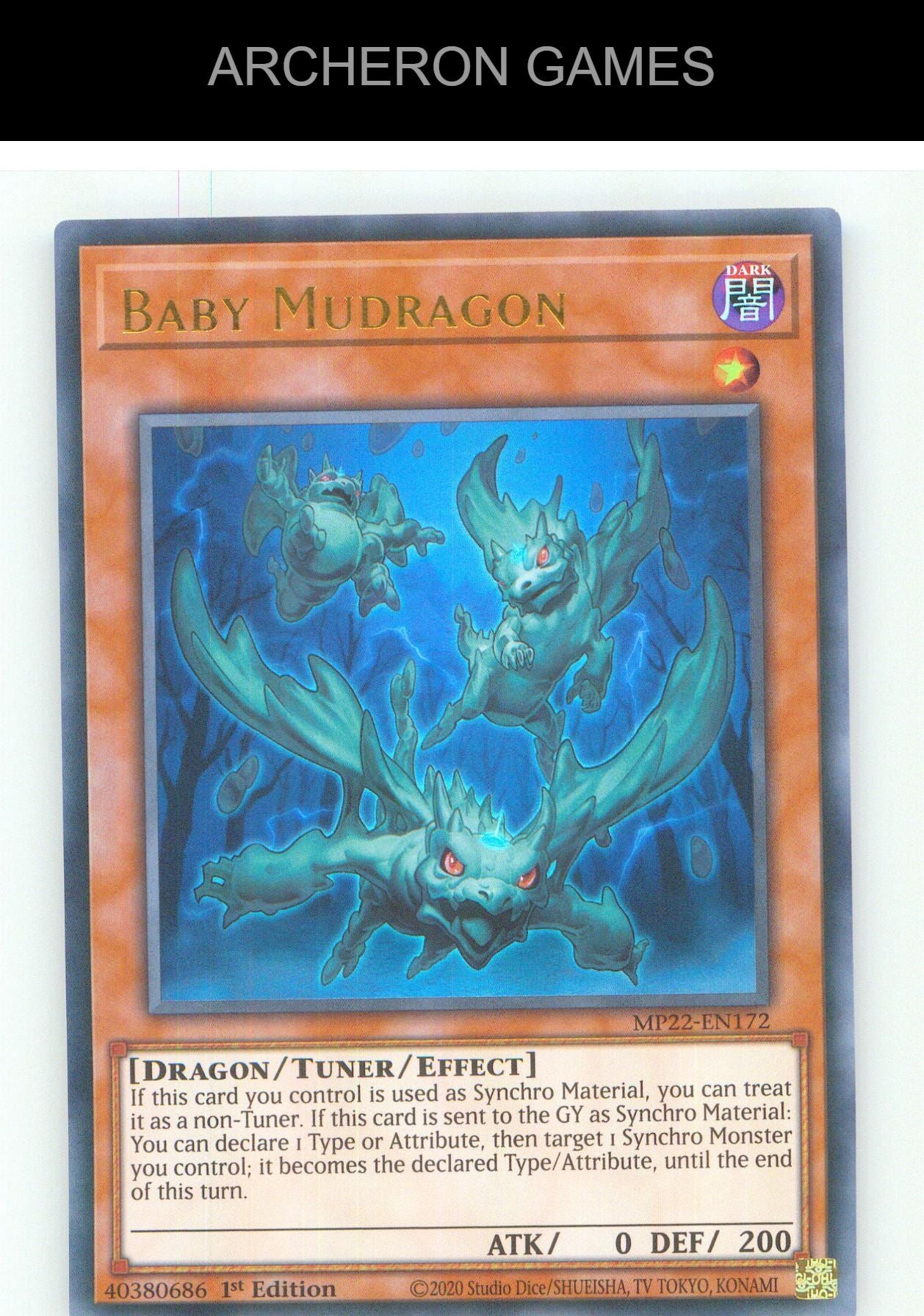 Baby Mudragon UR YUGIOH Card 1st Edition