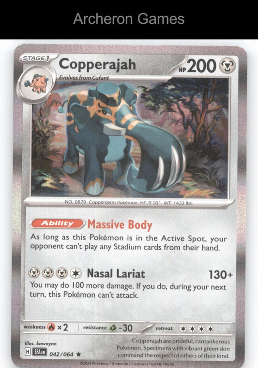 Pokemon Card Copperajah 042/064 HOLO R Prize Pack Series Cards