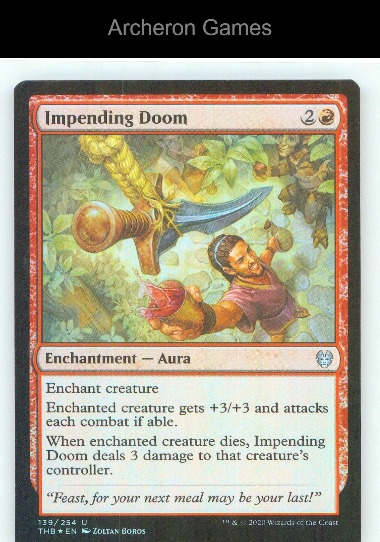 Impending Doom THB 139 UC MTG Card NM/EX+ Foil