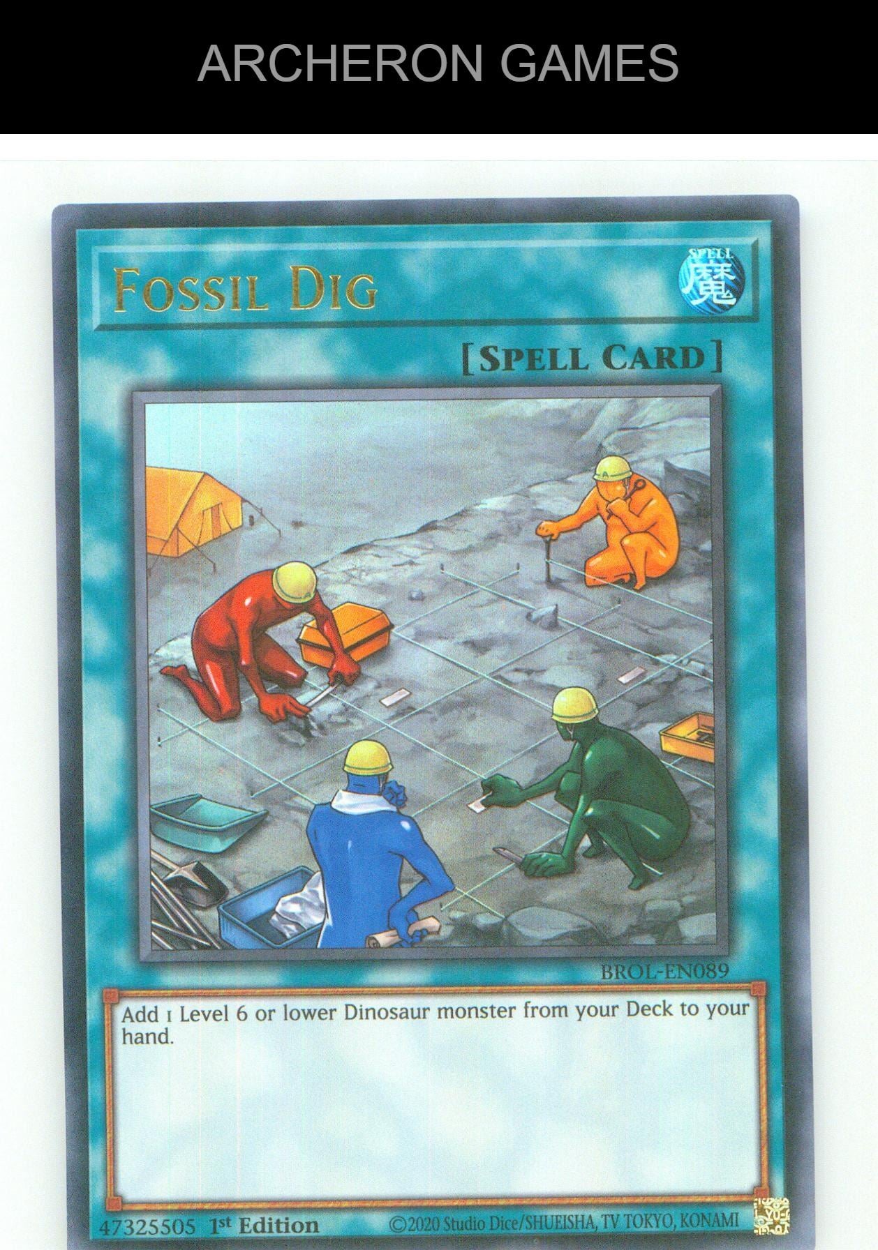 Fossil Dig UR YUGIOH Card 1st Edition