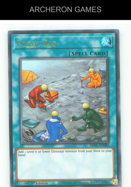 Fossil Dig UR YUGIOH Card 1st Edition