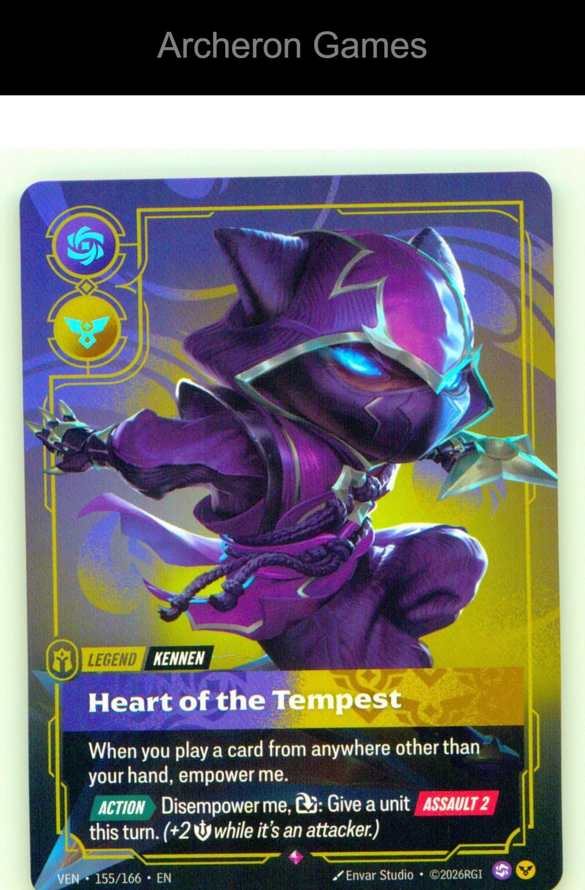 Yordle, Kennen - Heart of the Tempest VEN 155/166 R Vendetta Riftbound Card