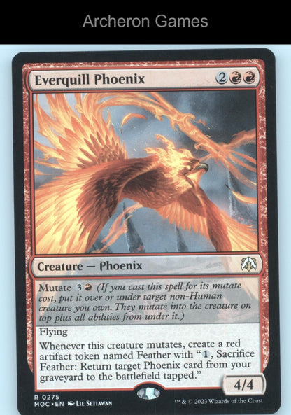Everquill Phoenix 275 R MTG Card Commander: March of the Machine