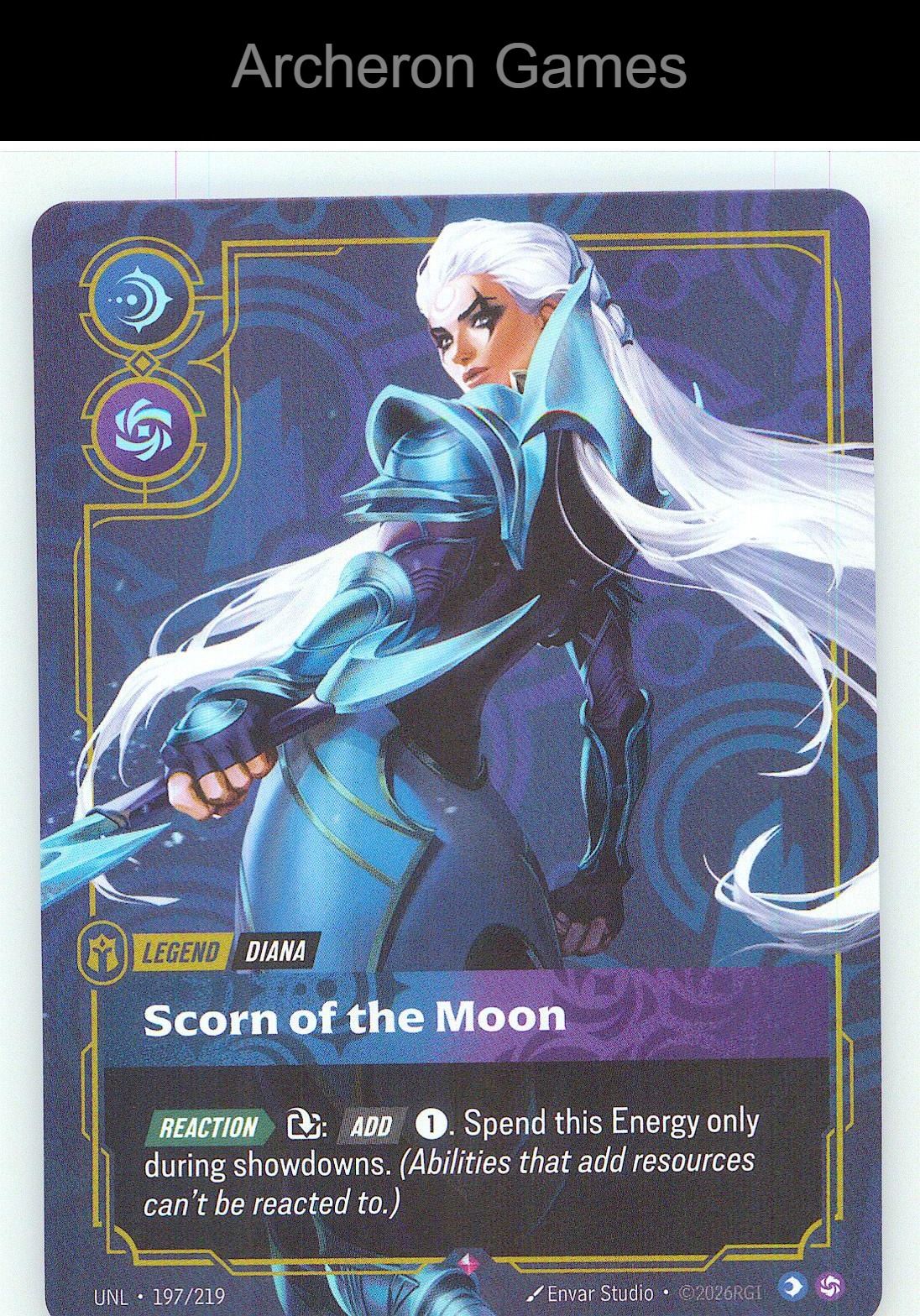 Diana - Scorn of the Moon UNL 197/219 R Unleashed Riftbound Card
