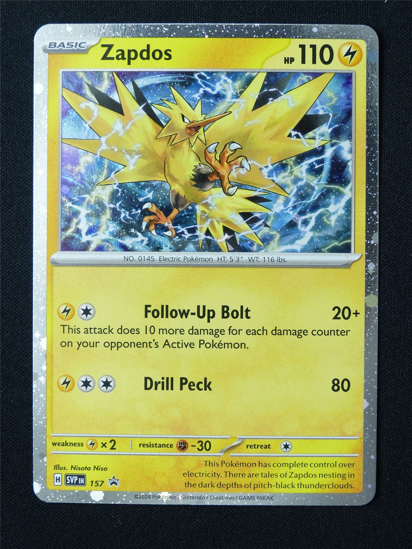 Zapdos 157 Promo Holo - Pokemon Card #6PT