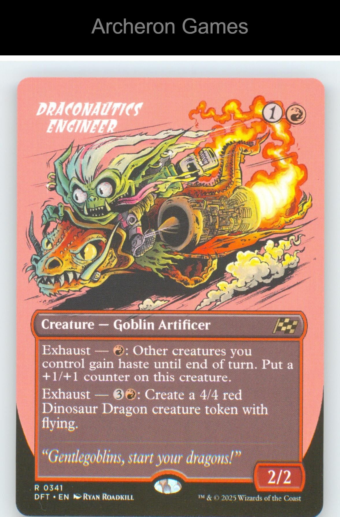 Draconautics Engineer (Borderless) DFT 341 R MTG Card NM/EX+