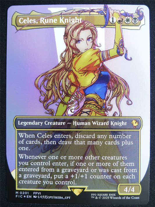 Celes Rune Knight Borderless Foil - FIC - Mtg Card #4JA
