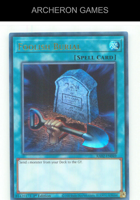 Foolish Burial (UR) UR YUGIOH Card 1st Edition