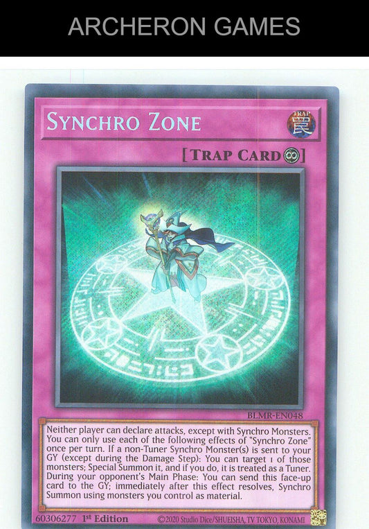Synchro Zone SEC YUGIOH Card 1st Edition