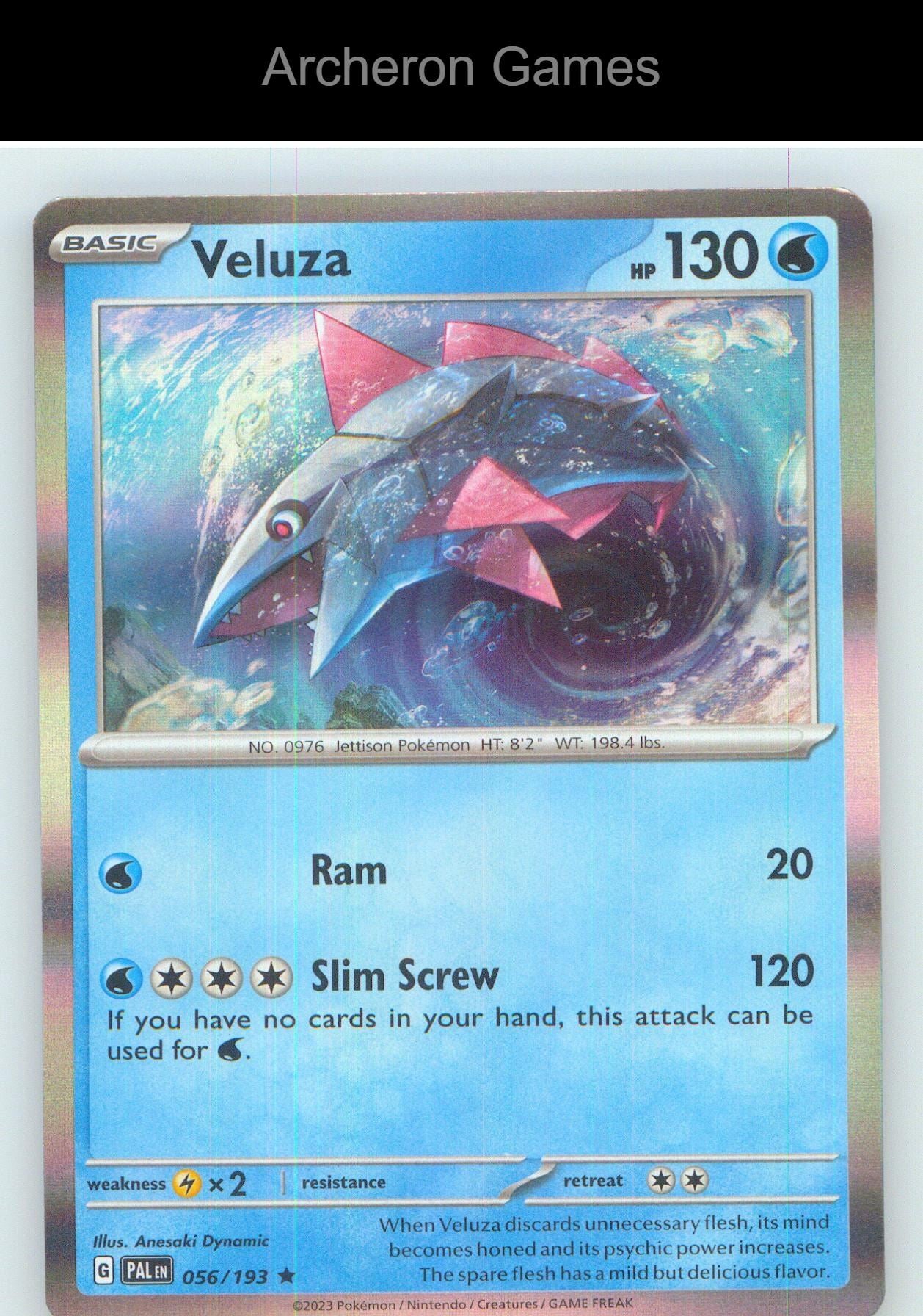 Pokemon Card Veluza PAL 056/193 R Paldea Evolved Holo