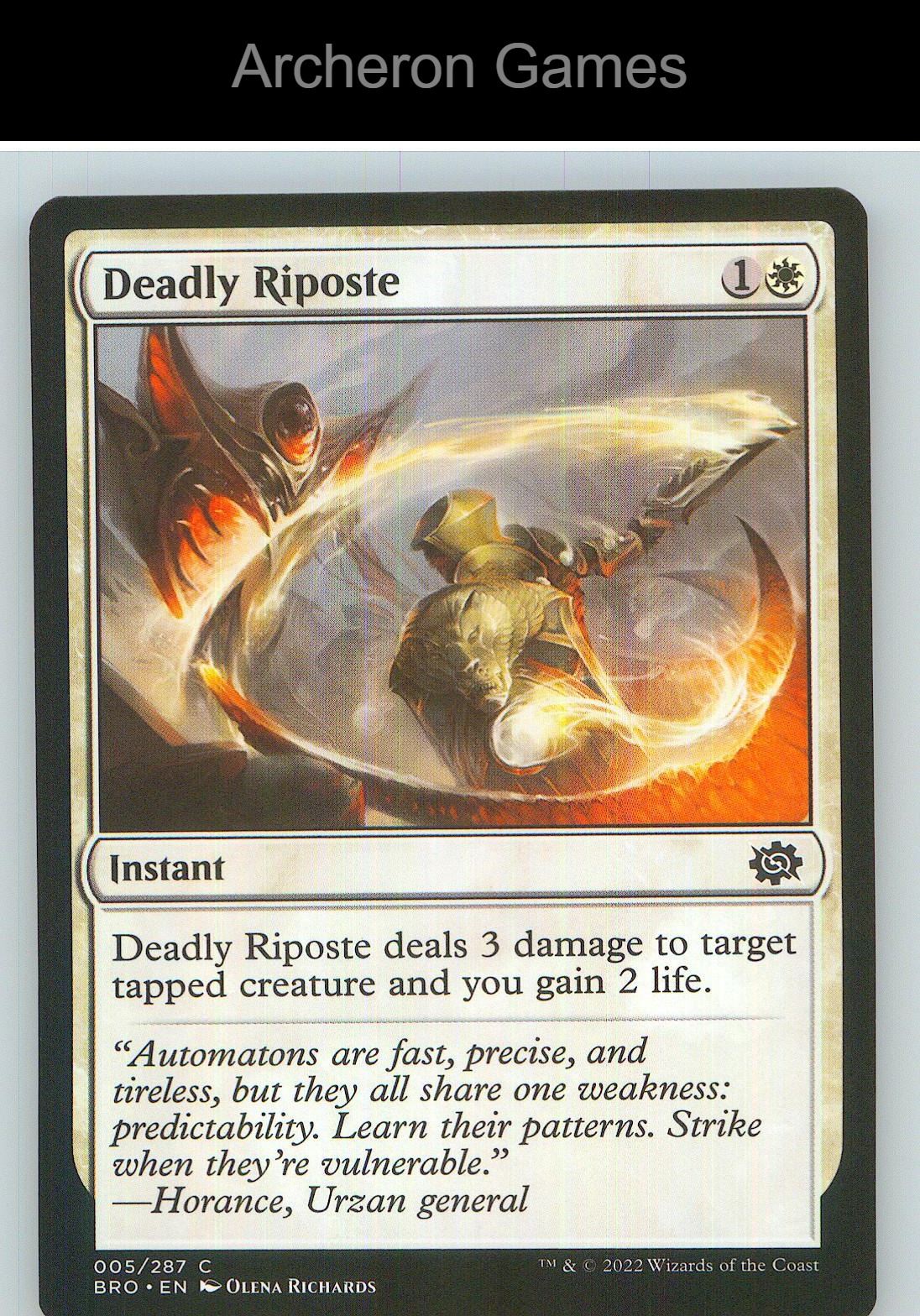 Deadly Riposte BRO 5 C MTG Card NM/EX+