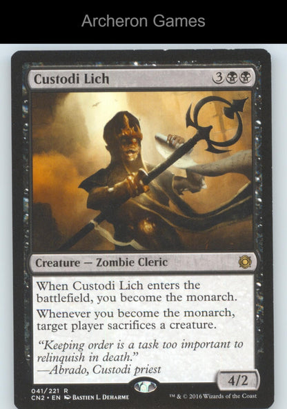 Custodi Lich 41 R MTG Card Conspiracy: Take the Crown