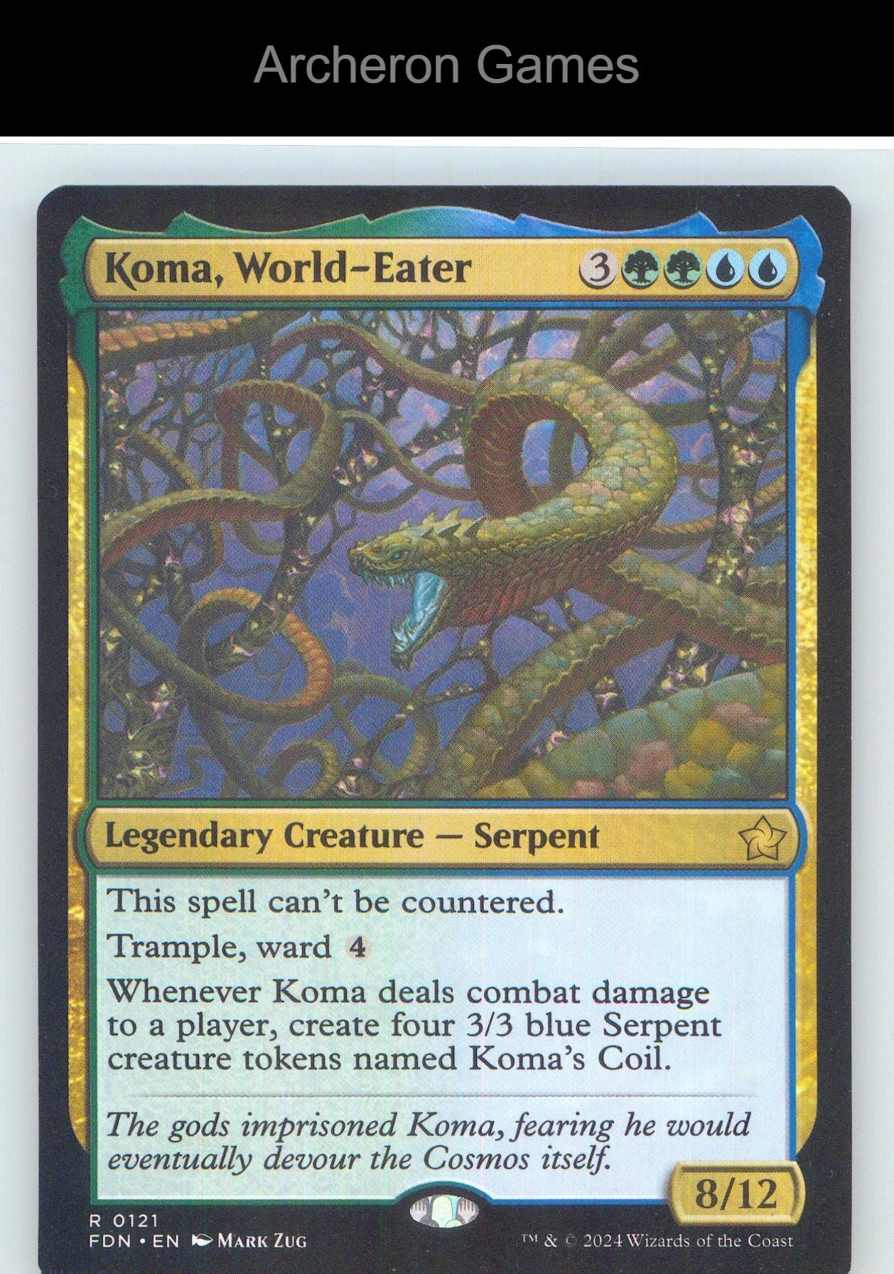 Koma, World-Eater FDN 121 R MTG Card NM/EX+