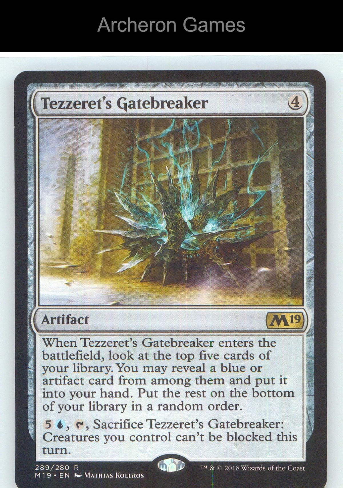 Tezzeret's Gatebreaker M19 289 R MTG Card NM/EX+