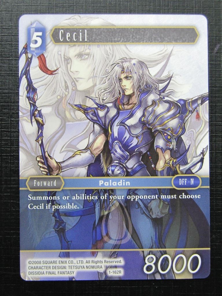 Final Fantasy Cards: CECIL 1-162R # 27E56