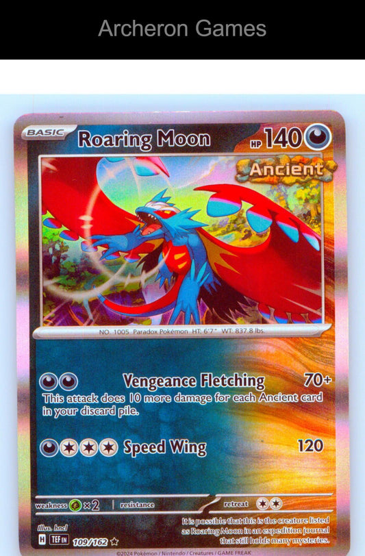 Pokemon Card Roaring Moon TEF 109/162 R Temporal Forces Holo