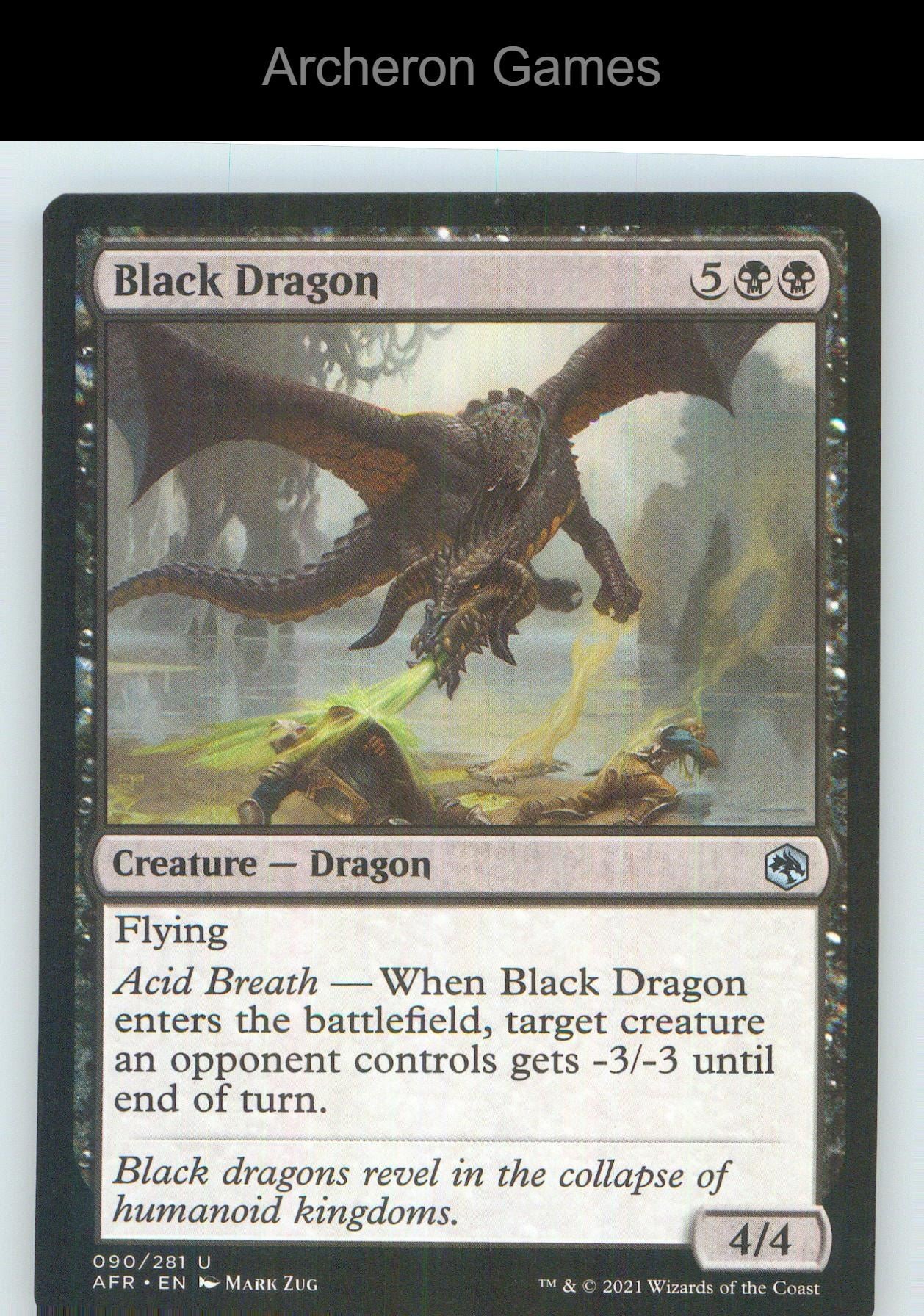 Black Dragon AFR 90 UC MTG Card NM/EX+