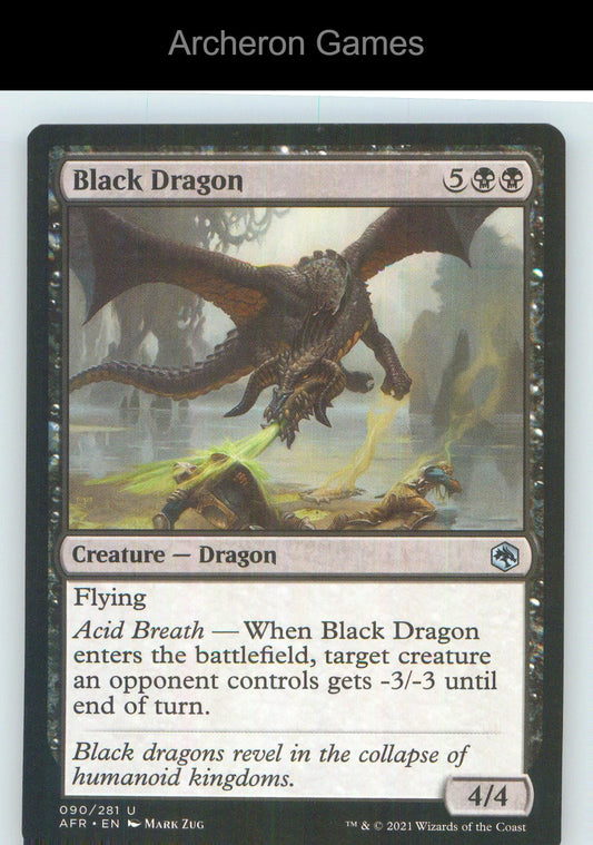 Black Dragon AFR 90 UC MTG Card NM/EX+