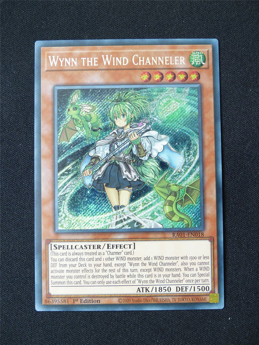 Wynn the Wind Channeler RA01 Secret Rare - 1st ed Yugioh Card #3KW