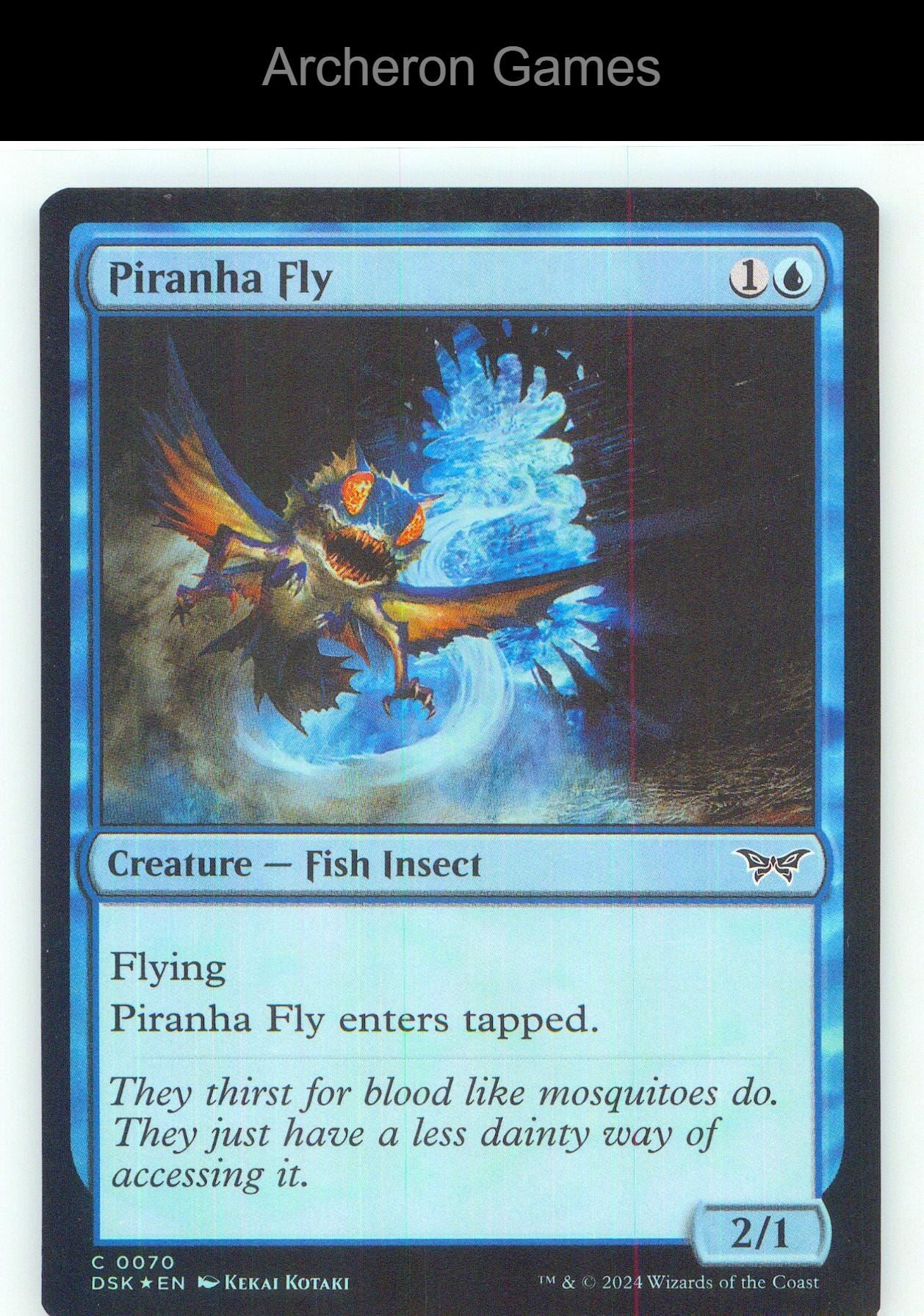 Piranha Fly DSK 70 C MTG Card NM/EX+ Foil