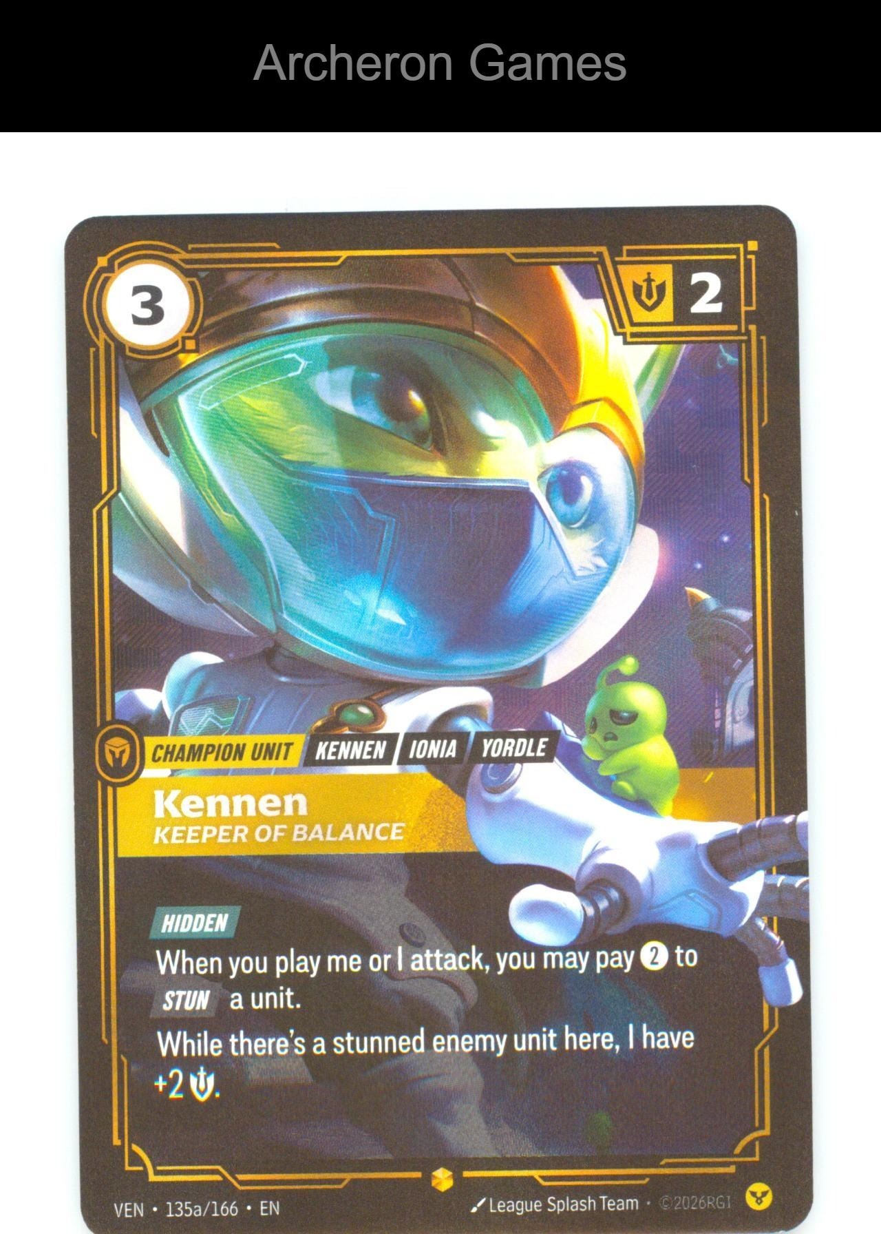 Kennen - Keeper of Balance (Alt Art) VEN 135a/166 Vendetta Riftbound Card Foil