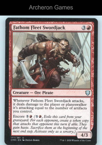Fathom Fleet Swordjack 177 UC MTG Card Commander Legends