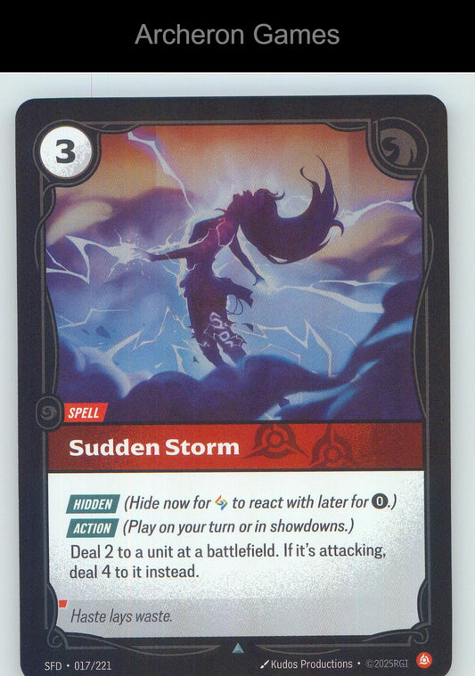 Sudden Storm SFD 017/221 UC Spiritforged Riftbound Card