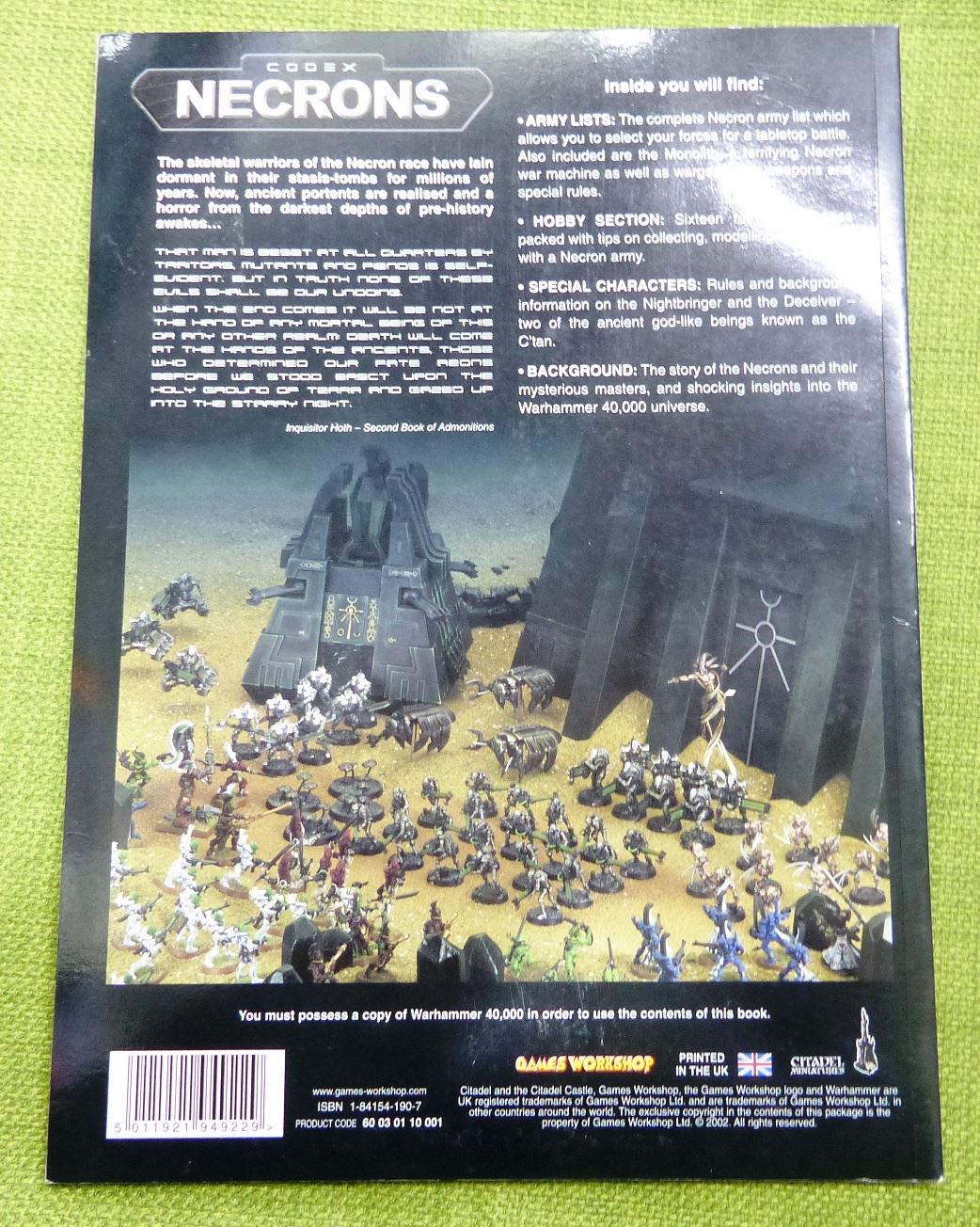 Signed 3rd Edition Necron Codex - Graham McNeill signature plus more Softback Book - Warhammer AoS 40k #9I