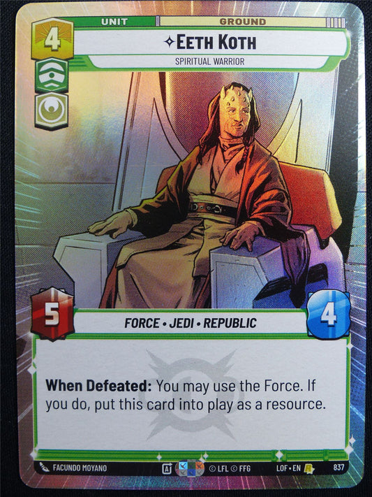 Eeth Koth 837 Hyperspace Foil - Star Wars Unlimited Card #4VX