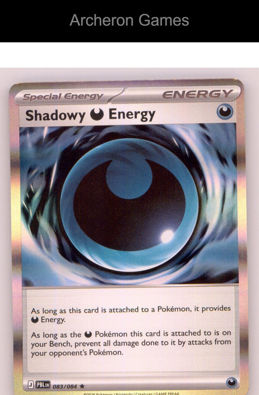 Pokemon Card Shadowy Darkness Energy ME05 083/084 HOLO R Pitch Black