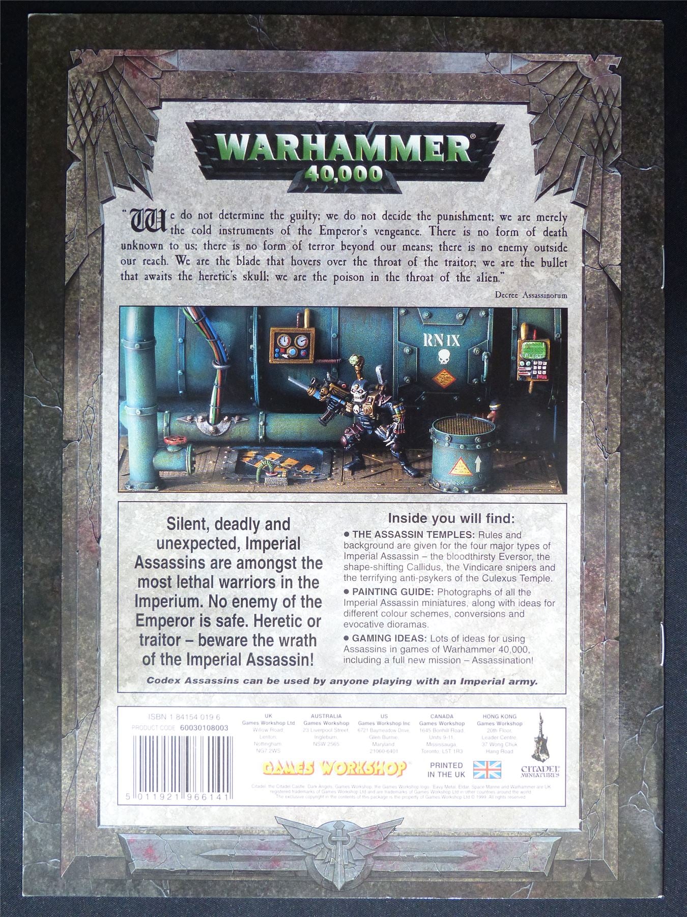 Assassins 3rd Edition Codex 1999 Softback - Warhammer 40K #1PE